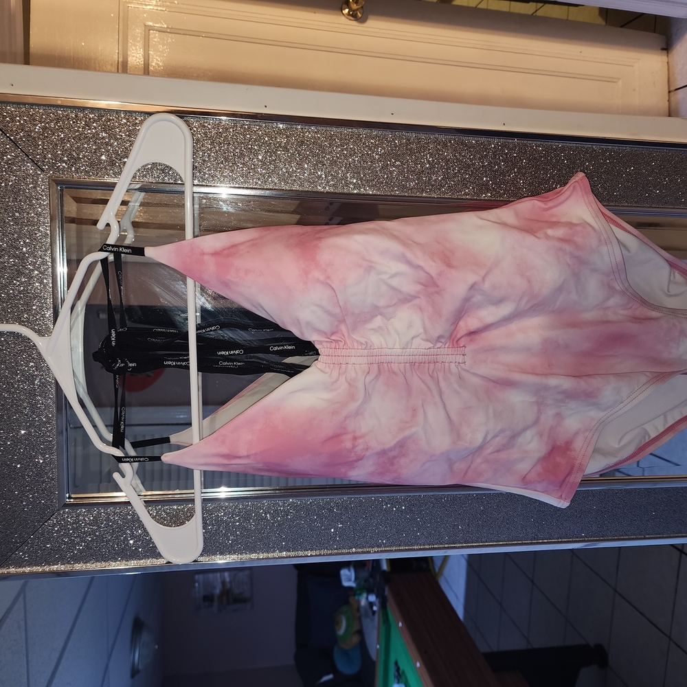 Pink and White Tie-Dye Bodysuit